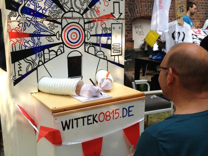 Zeichenautomat von Wittek beim Sommerfest 2013
