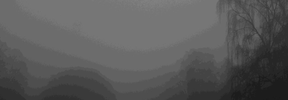 Traurig schreiben, Nebellandschaft