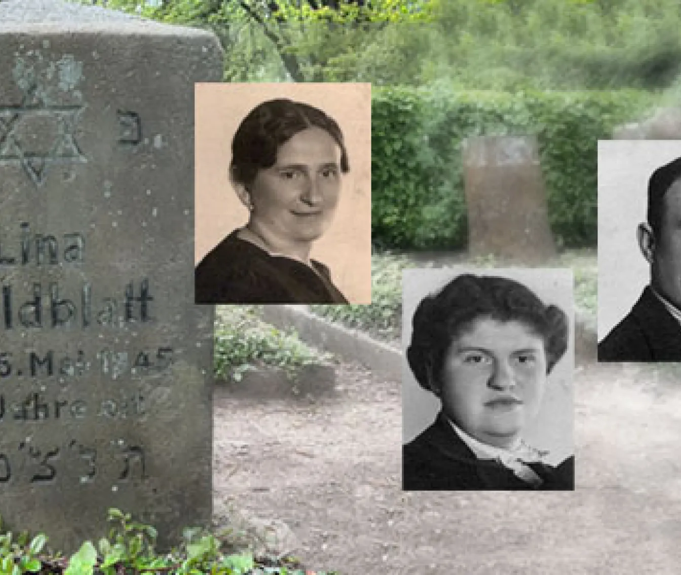 Collage mit Fotos der Familie Goldblatt