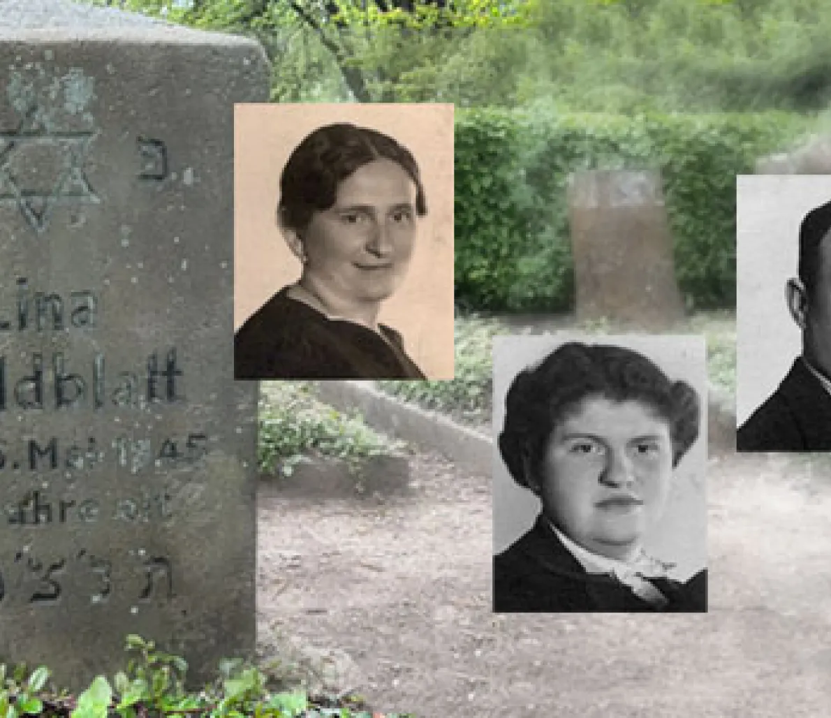 Collage mit Fotos der Familie Goldblatt